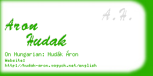 aron hudak business card