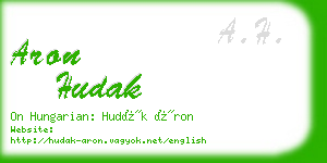 aron hudak business card